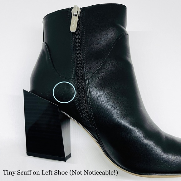 CIRCUS BY SAM EDELMAN — WOMENS ANKLE BOOTS FAUX LEATHER BLOCK HEEL, BLACK, US 7 - Picture 9 of 10